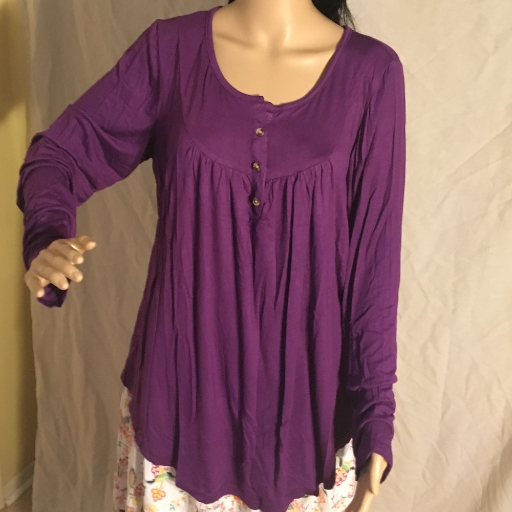 Purple Leo Rosi long sleeved Jane Top size XXL - Picture 4 of 4